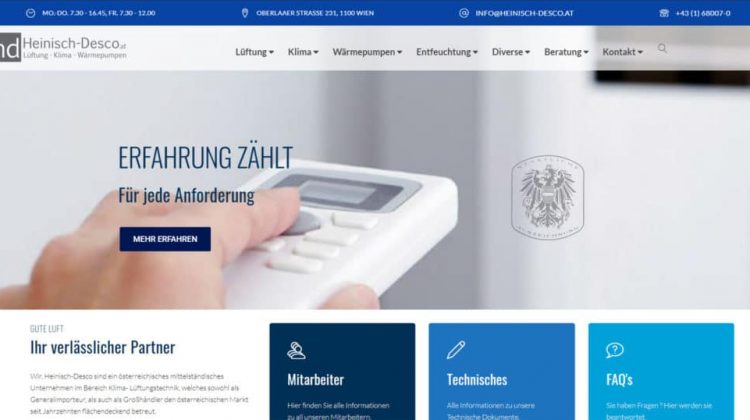 Wir freuen uns, Sie auf unserer neuen Website begrüßen zu dürfen. Hier werden Sie in den nächsten Wochen alle unsere Produkte im Bereich, Lüftung, Klima, Entfeuchtung und Wärmepumpen finden.